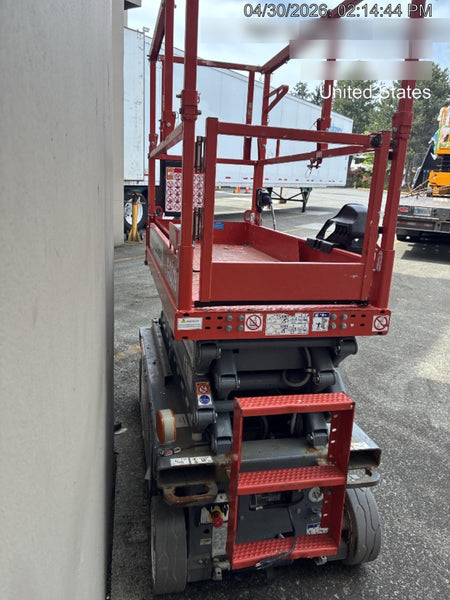 2020 Skyjack SJIII-3219 Solid NM Tires, Half height spring hinged entry gate, Dual Beacons, 800W Inverter