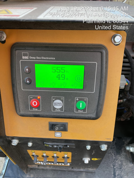 2022 Allmand NLV3GR (4) LED Light Fixture 350W, 23' Vertical Mast, 3kW Prime, Towable, Deep Sea L401, Leveling Jacks, Yanmar T4F 5.8hp