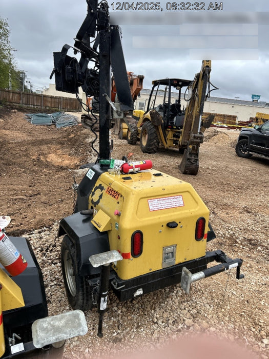 2021 Allmand NLV3GR (4) LED Light Fixture 350W, 23' Vertical Mast, 3kW Prime, Towable, Deep Sea L401, Leveling Jacks, Yanmar T4F 5.8hp