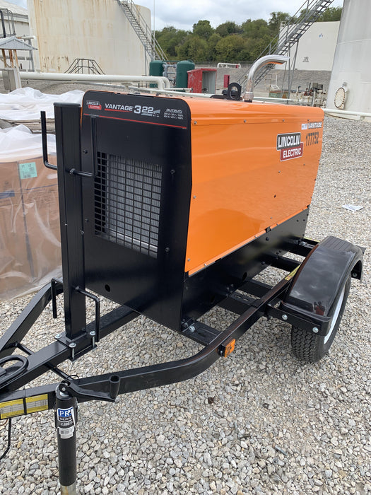 2021 Lincoln Electric Vantage 322 Vantage 322 Ready Pak 3 w/ Decals, ORANGE (includes trailer, cable rack, fender light kit) NO Telematics