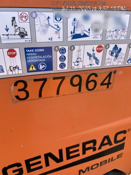 2023 Generac MLT2 Diesel, Flex Switch 120V Input, Powerzone Controller, 
(4) 320W LED Lights, 4kW Generator, 39.9 Gal Fuel Tank, 2" Ball, T3