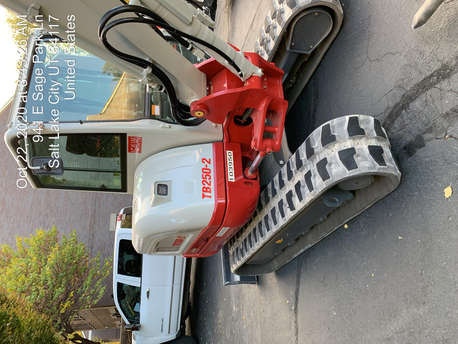 2020 Takeuchi TB250-2C Cab/Heat/Air, Rubber Tracks, Manual TAG QC