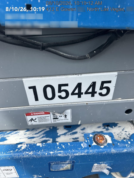 2020 Genie GS-1930 Solid Non Marking Tires, Beacon, Folding rails with half height swing gate, 800W Inverter