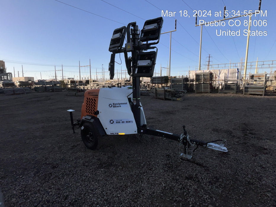 2023 Generac MLT2 Diesel, Flex Switch 120V Input, Powerzone Controller, 
(4) 320W LED Lights, 4kW Generator, 39.9 Gal Fuel Tank, 2" Ball, T3