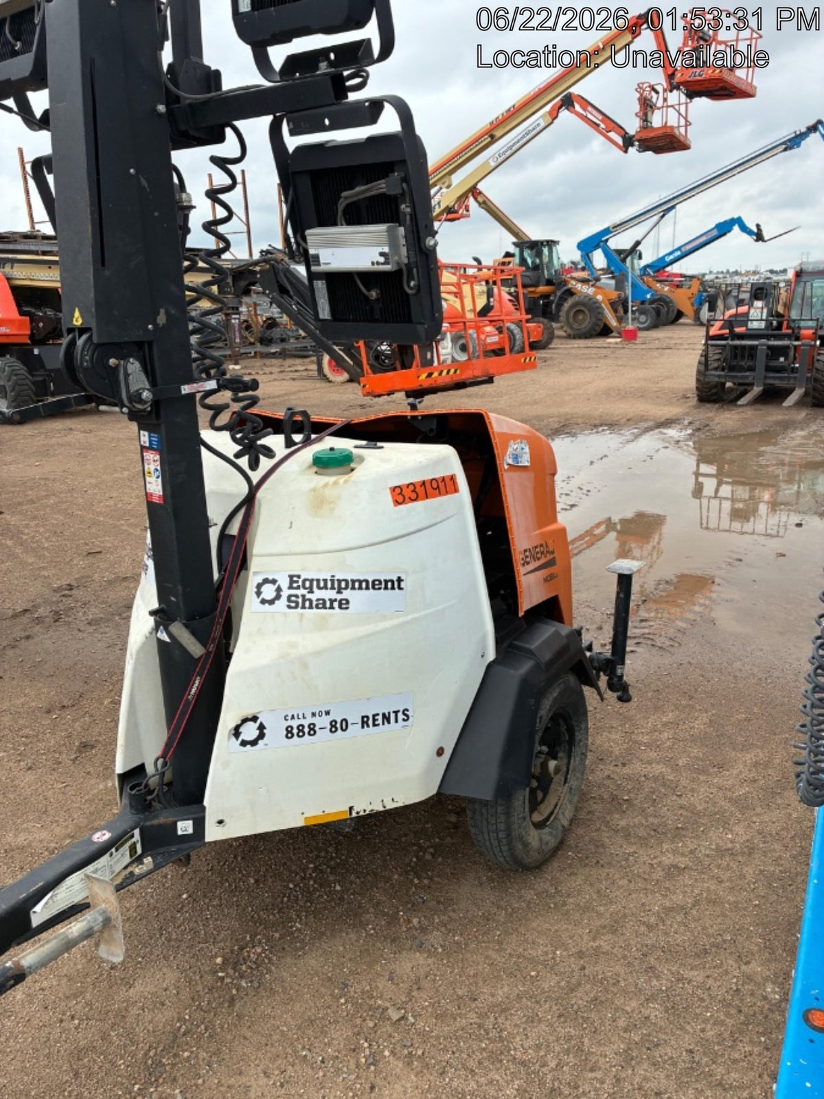 2023 Generac MLT2 Diesel, Flex Switch 120V Input, Powerzone Controller, (4) 320W LED Lights, 4kW Generator, 39.9 Gal Fuel Tank, 2" Ball, T3