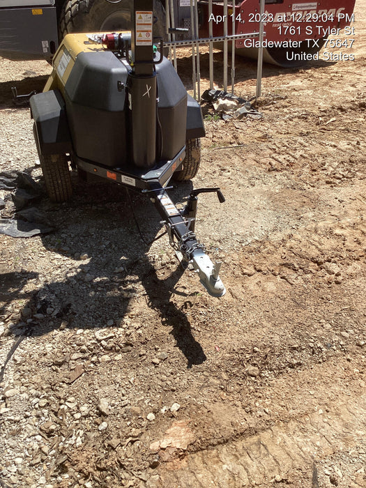 2022 Allmand NLV3GR (4) LED Light Fixture 350W, 23' Vertical Mast, 3kW Prime, Towable, Deep Sea L401, Leveling Jacks, Yanmar T4F 5.8hp