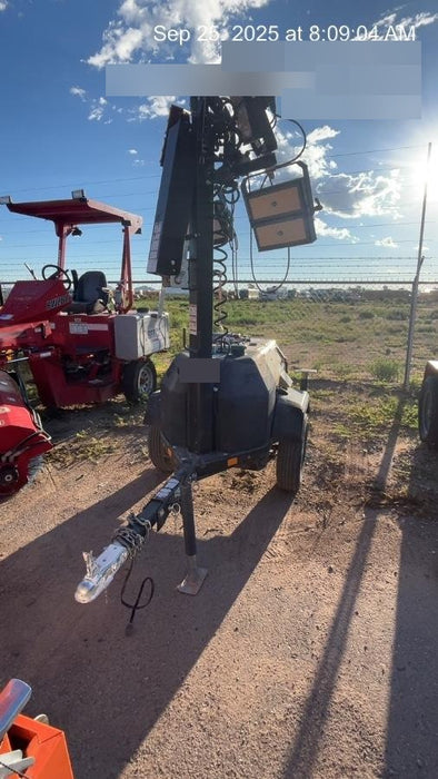 2022 Allmand NLV3GR (4) LED Light Fixture 350W, 23' Vertical Mast, 3kW Prime, Towable, Deep Sea L401, Leveling Jacks, Yanmar T4F 5.8hp