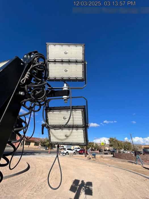 2022 Allmand NLV3GR (4) LED Light Fixture 350W, 23' Vertical Mast, 3kW Prime, Towable, ES Decals, T3