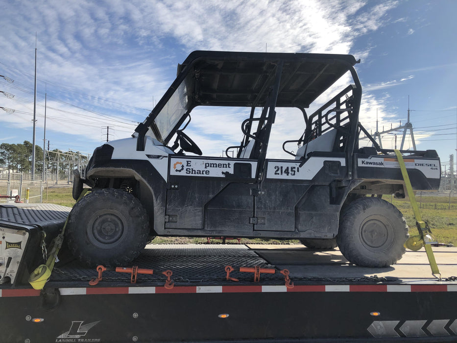 Kawasaki Mule PRO-DXT Kawasaki Mule PRO-DXT Diesel Utility Cart w/Alarm/Beacon, Hard Top, ES Track Hardware