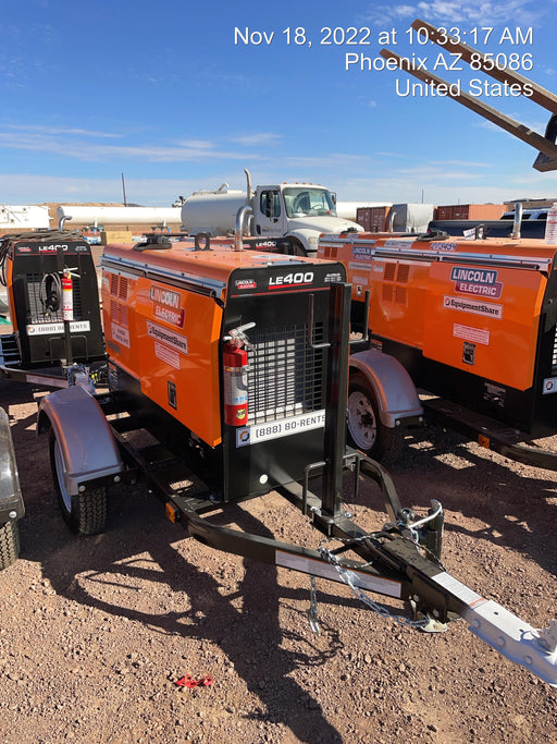 2022 Lincoln Electric LE400 Kubota V1505, Trlr, Cable Rack, Light Kit, ES Decals, T3