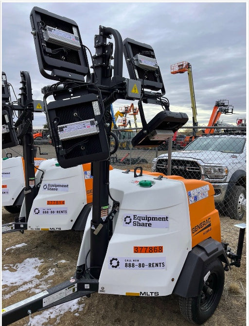 2023 Generac MLT2 Diesel, Flex Switch 120V Input, Powerzone Controller, 
(4) 320W LED Lights, 4kW Generator, 39.9 Gal Fuel Tank, 2" Ball, T3