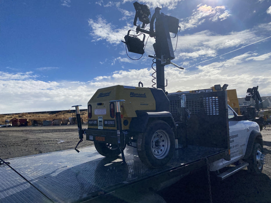 2022 Allmand NLV3GR (4) LED Light Fixture 350W, 23' Vertical Mast, 3kW Prime, Towable, ES Decals, T3