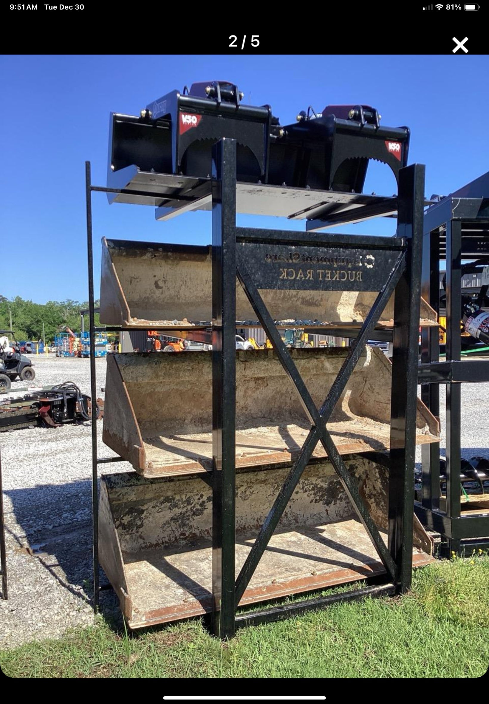 2025 FLUID POWER SUPPORT Four Bucket Rack