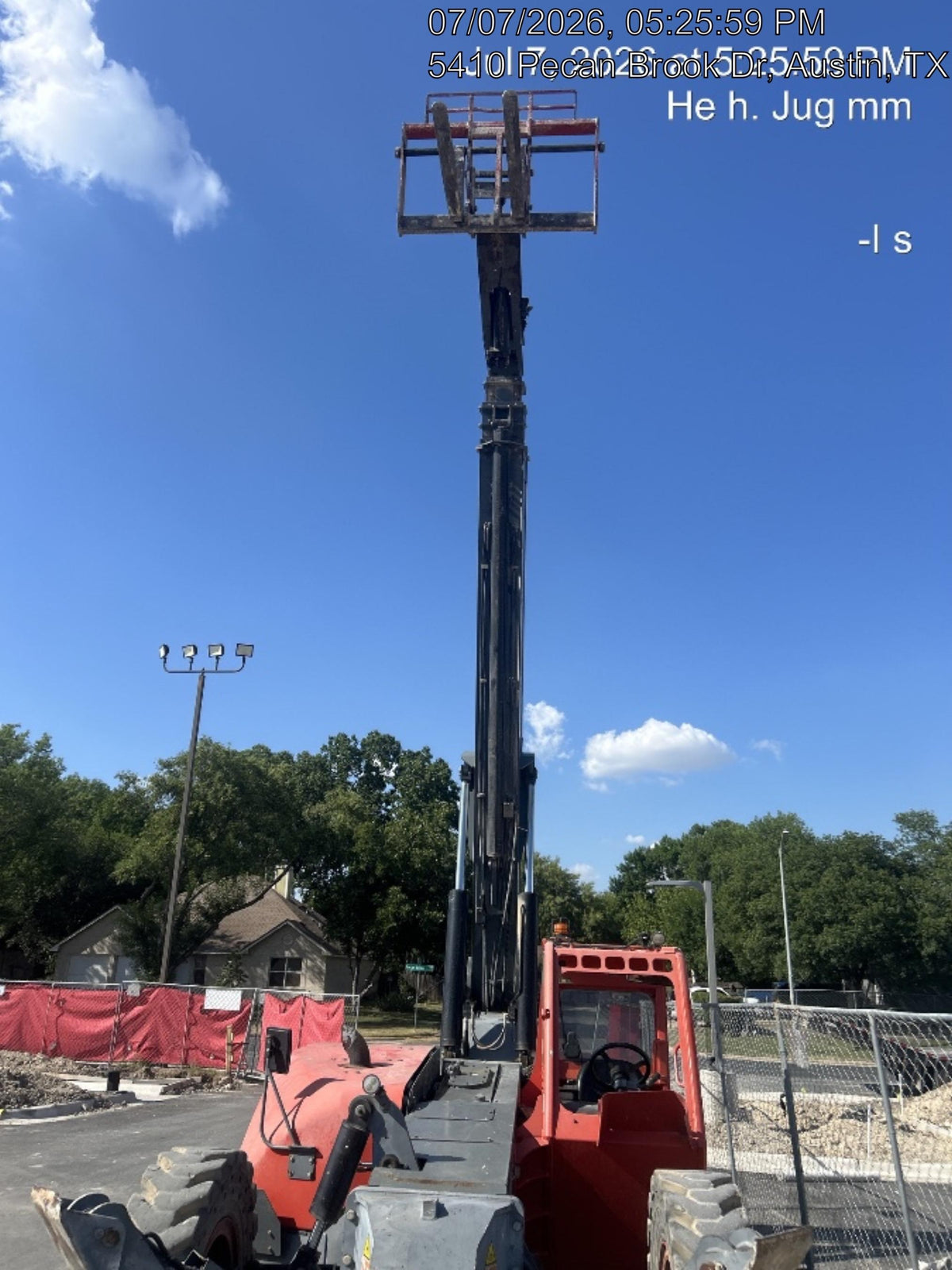 2018 Skyjack SJ1056 TH Skyjack 1056 TH Telehandler w/Open ROPS, Work Lights/Beacon, Solid Tires, 60" Carriage and Forks