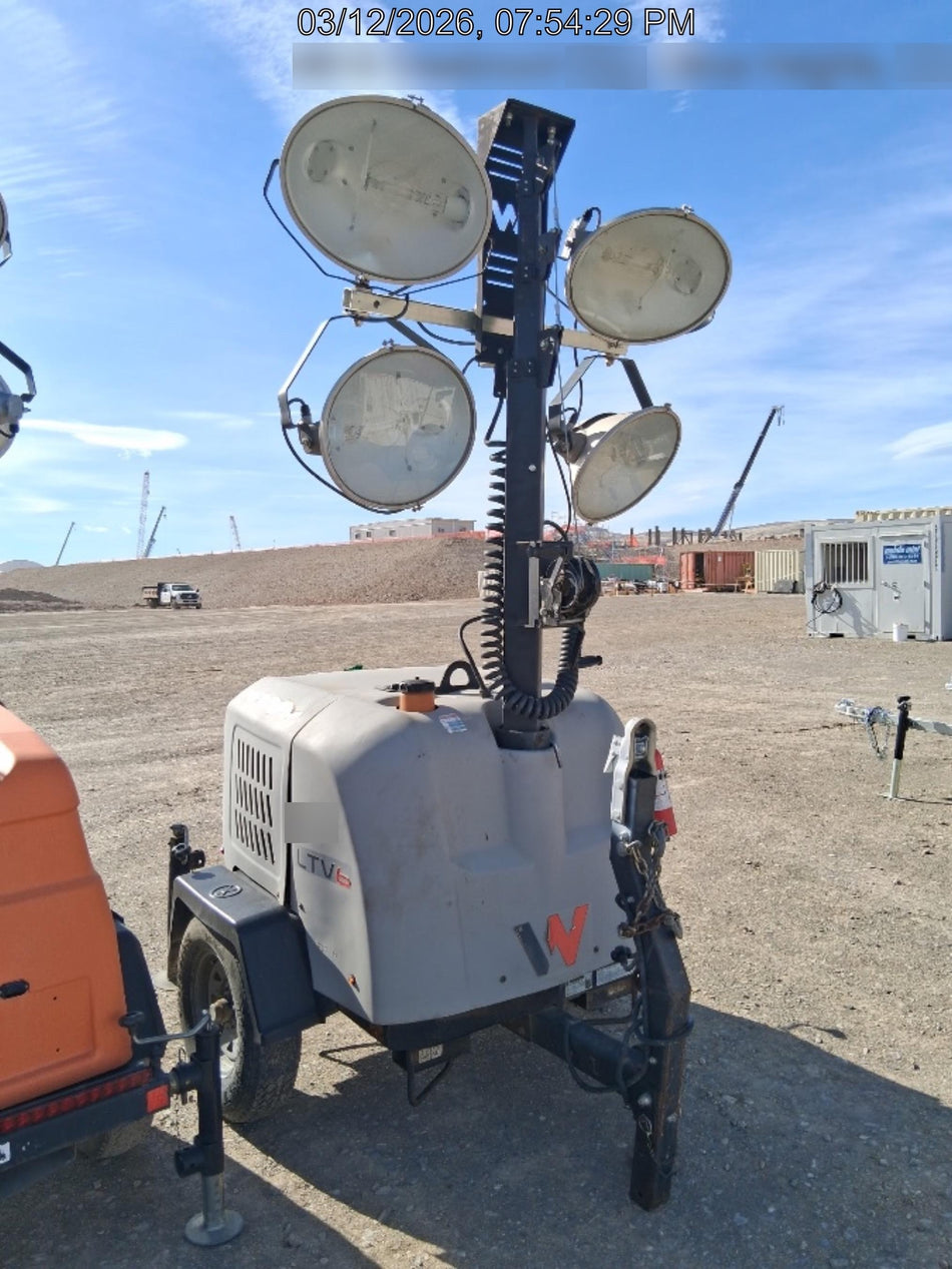 2018 Wacker Neuson LTV6L-MH Wacker Neuson LTV6L Mobile Light Tower w/Fuel Level Sensor Installed