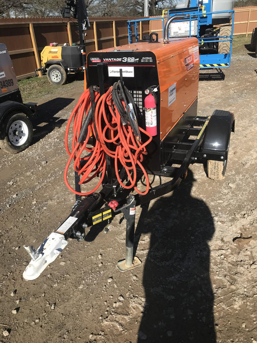 2021 Lincoln Electric Vantage 322 Vantage 322 Ready Pak 3 w/ Decals, ORANGE (includes trailer, cable rack, fender light kit) NO Telematics