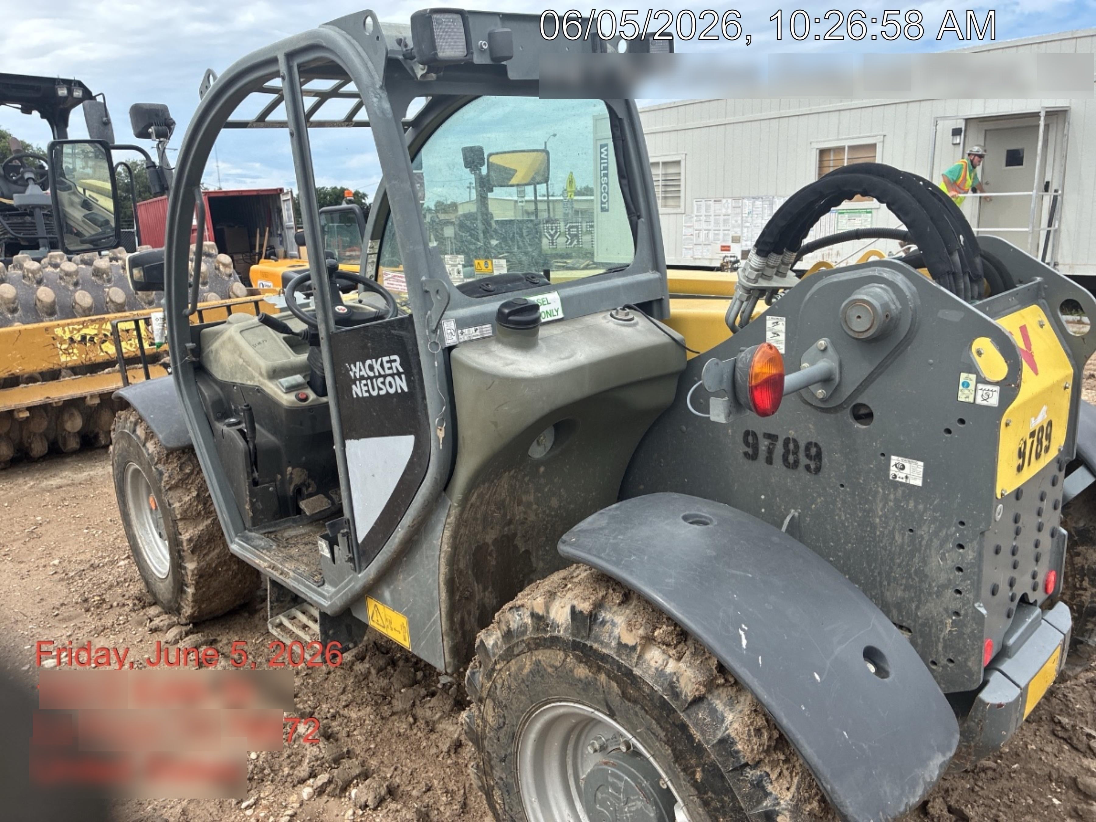 2018 Wacker Neuson TH627 Wacker Neuson TH627 Telehandler w/Canopy, Solid Tires, 48" Carriage and Forks