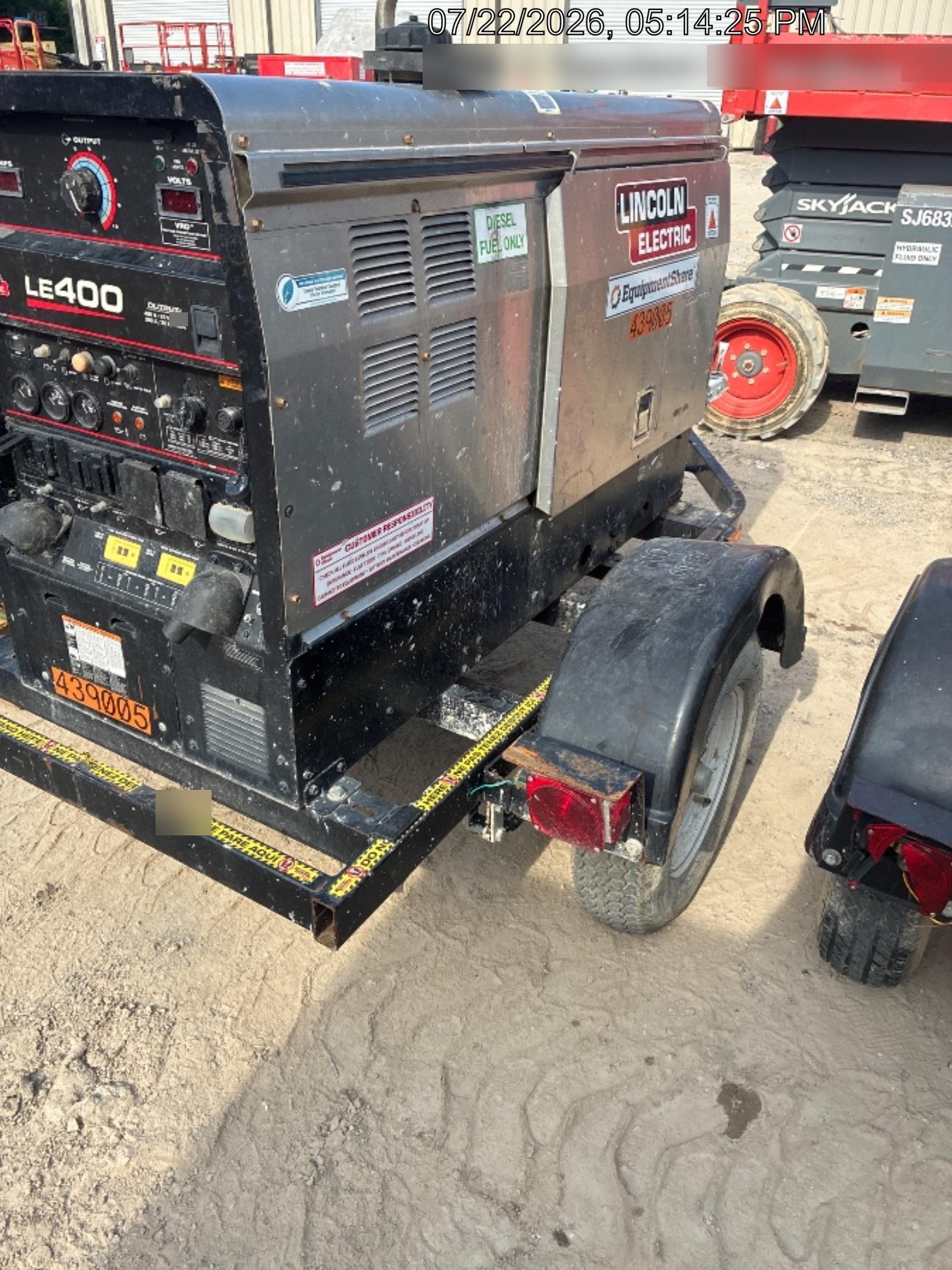 2024 Lincoln Electric LE400 Kubota V1505, Trlr, Cable Rack, Light Kit, ES Decals, T3