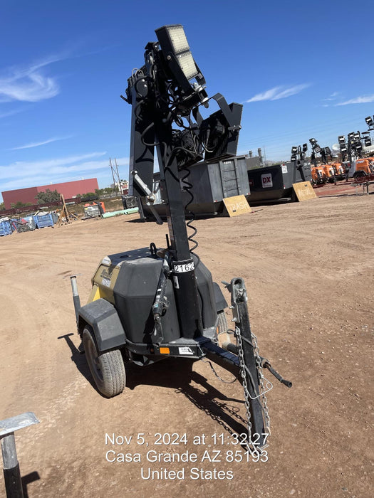 2022 Allmand NLV3GR (4) LED Light Fixture 350W, 23' Vertical Mast, 3kW Prime, Towable, Deep Sea L401, Leveling Jacks, Yanmar T4F 5.8hp