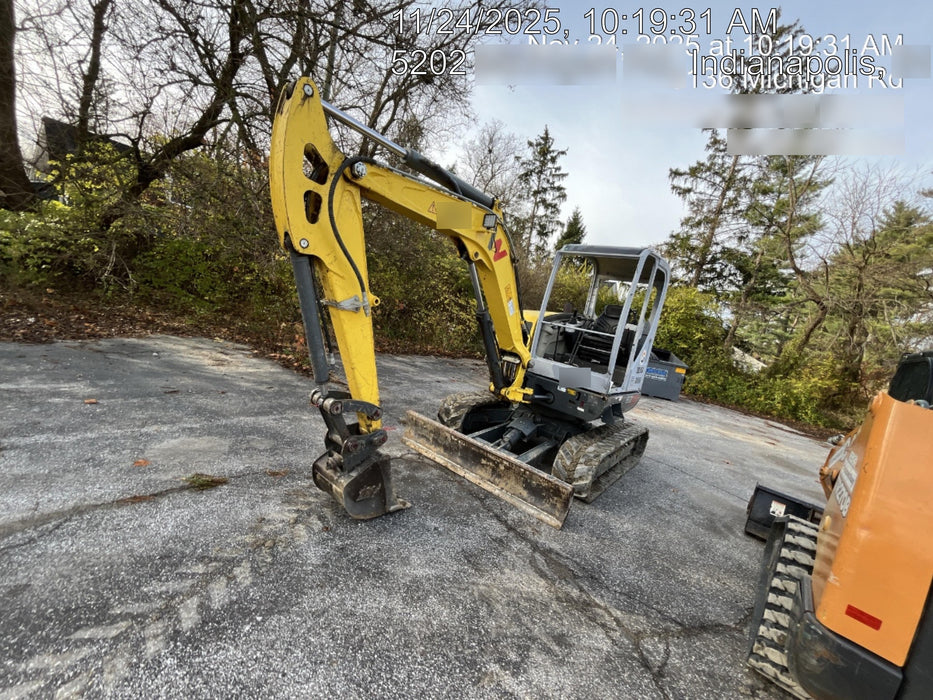 2019 Wacker Neuson EZ53 Open ROPS, Long Dipperstick, T4, VDS Manual QC, Buckets: 12/18/24"
