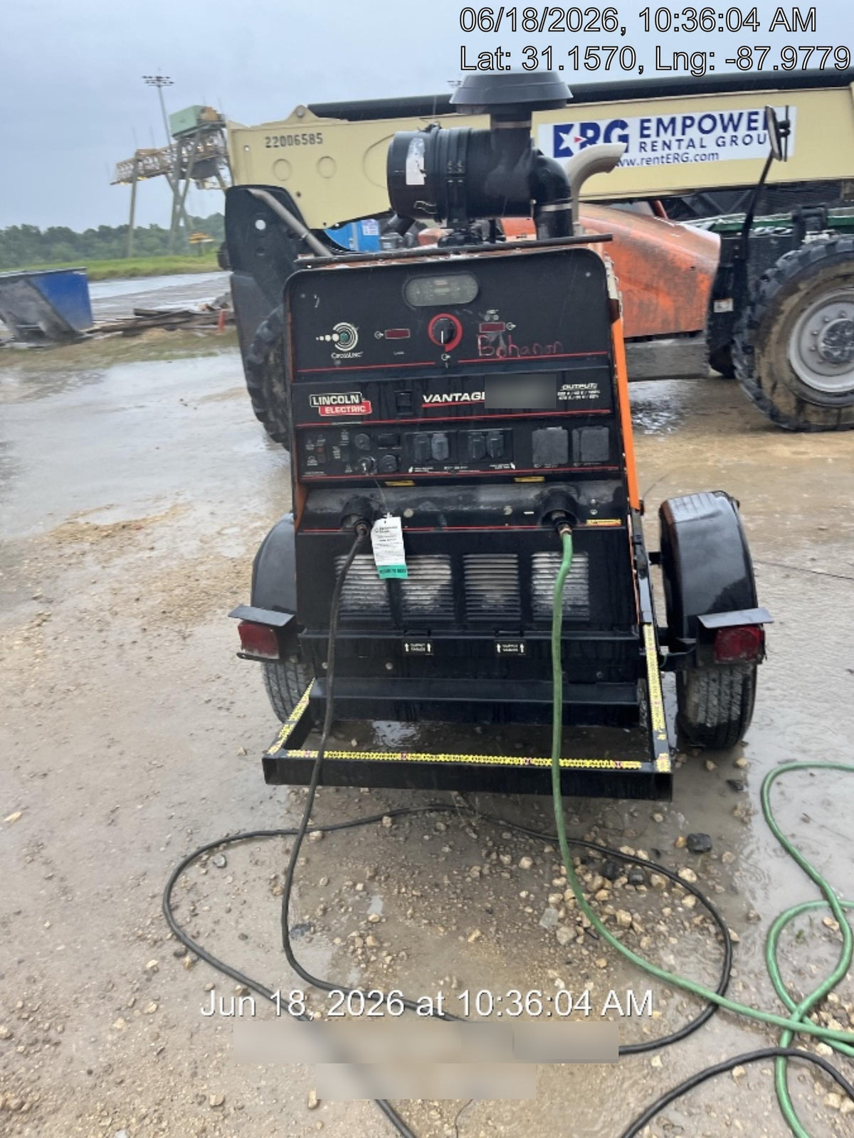 2021 Lincoln Electric Vantage 549X Ready Pak 3, ORANGE (includes trailer, cable rack, fender light kit)