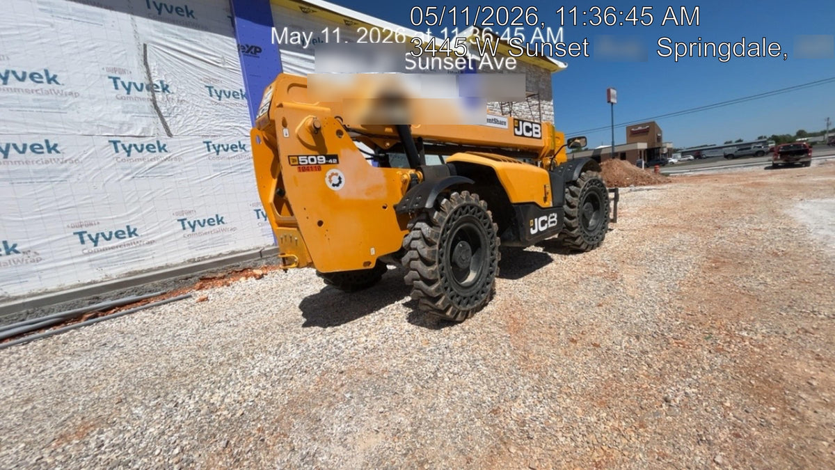 2020 JCB 509-42 Canopy, Solid Tires, Work Lights, Beacon, Aux Hydraulics, Back up Alarm, Lifting Eye, ES Decals