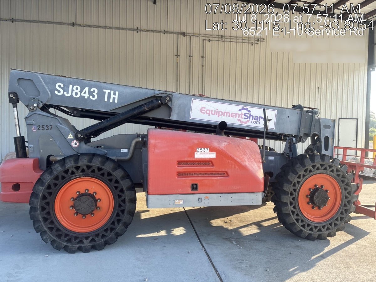 2016 Skyjack SJ843 TH 60" Carriage, Solid Tires, Open ROPS