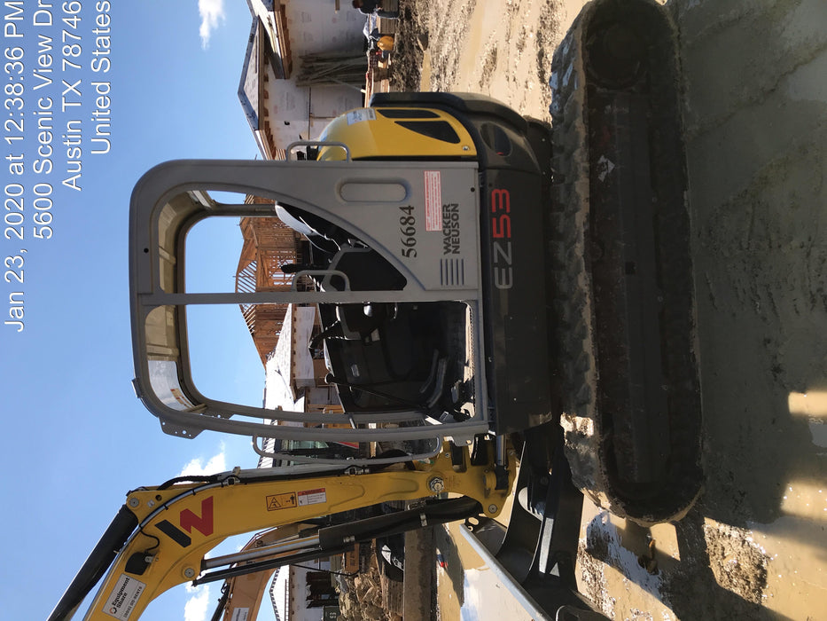 2020 Wacker Neuson EZ53 MX,TRK,LGD,CNPY,PC w/QC Coupler, 12"/18"/24" HD Buckets