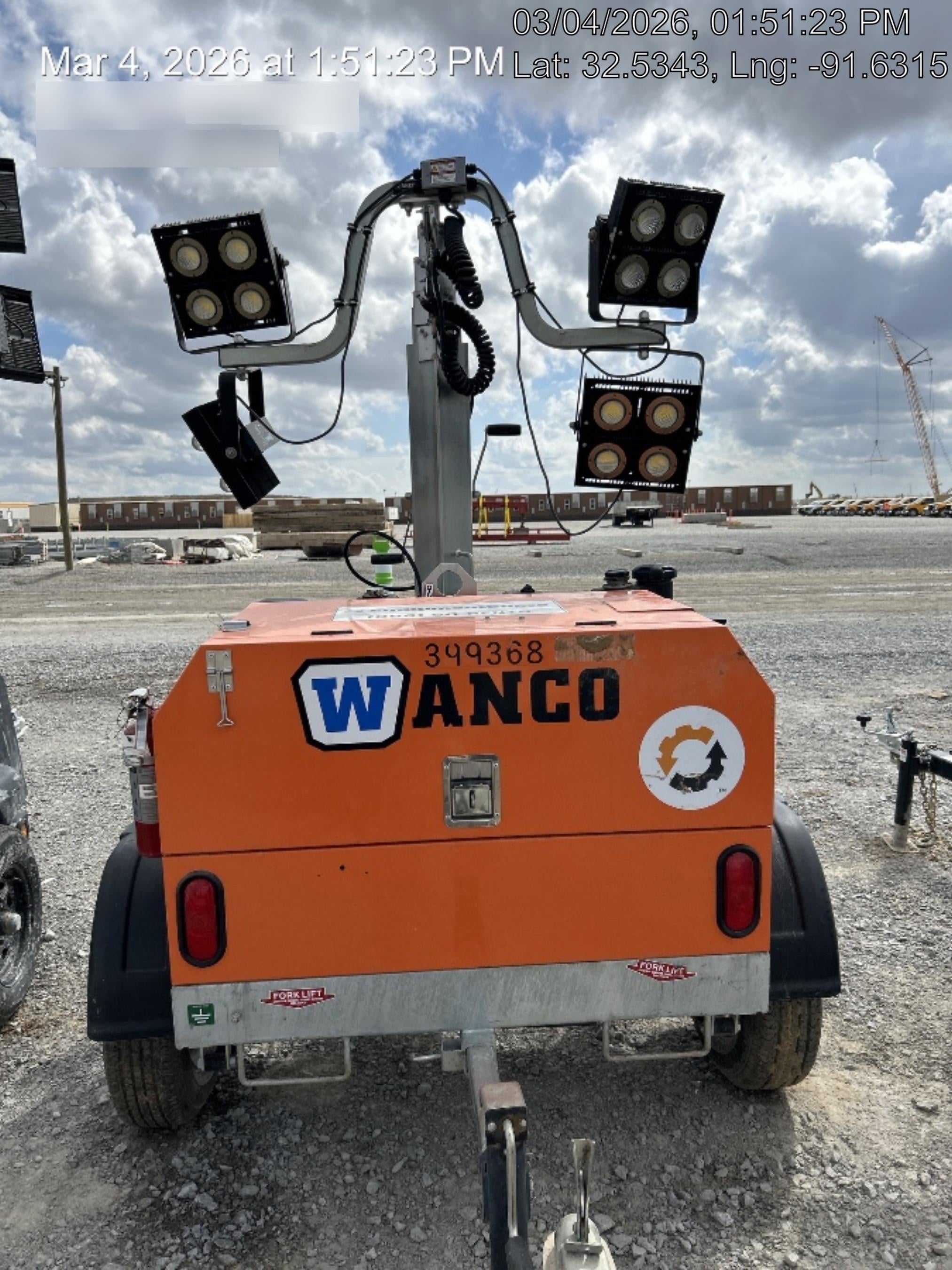 2024 Wanco WLTT-4MM4K Diesel, Deep Sea Controller, Shore Power Plug, Auto Start, (4) 350W LED Floodlights, 4kW Generator, 60 Gal Fuel Tank, 2" Ball, T3