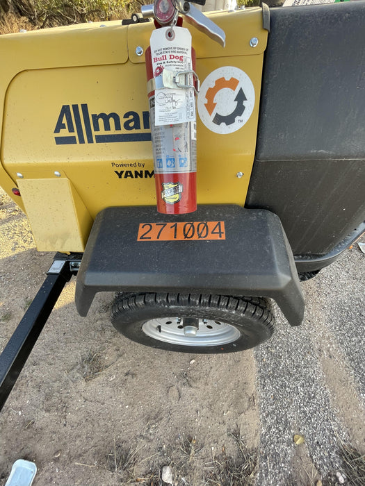 2022 Allmand NLV3GR (4) LED Light Fixture 350W, 23' Vertical Mast, 3kW Prime, Towable, ES Decals, T3