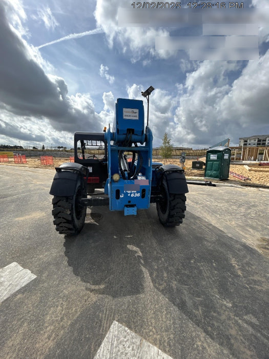 2019 Genie GTH-636 Canopy, Solid RT Tires, LED Work Lights, Beacon 60" QA Carriage, 48" Forks