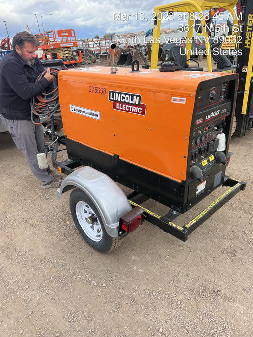 2022 Lincoln Electric LE400 Kubota V1505, Trlr, Cable Rack, Light Kit, ES Decals, T3