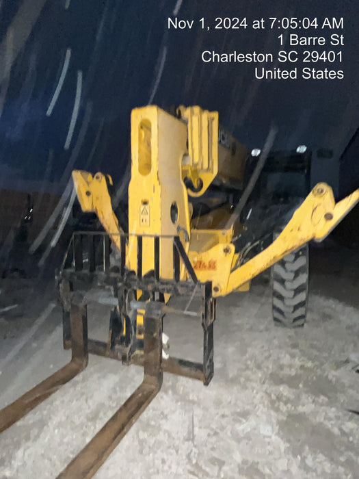2019 JCB 510-56 Open ROPS, 74 HP, Solid Tires, Worklights, Beacon, Aux Hydraulics, Lifting Eye w/60" Carriage/60" Forks
