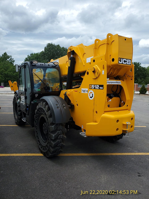 2020 JCB 512-56 Cab/Heat/Air, 109Hp, Solid Tires, Work Lights, Beacon, Aux Hydraulics, Back up Alarm, Lifting Eye, ES Decals