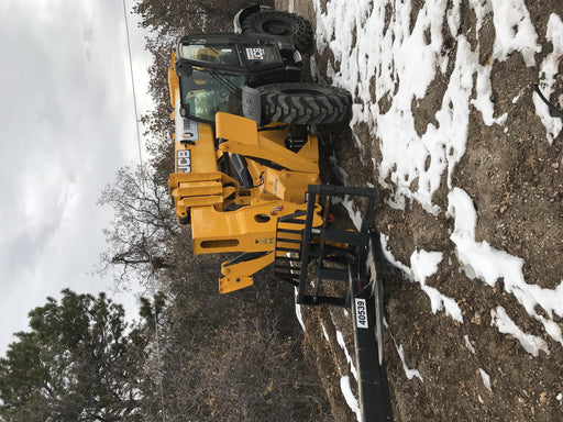 2019 JCB 512-56 Cab/Heat/Air, 109 HP, Solid Tires, STD Worklight, Beacon, Aux Hydraulics, Lifting Eye, Back up Alarm w/66" Carriage/60" Forks