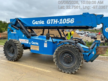 2018 Genie GTH-1056 Genie GTH-1056 w/ROPS, Work Lights, Solid Tires, RH Cab Mesh, Beacon, 60" Carriage and Forks