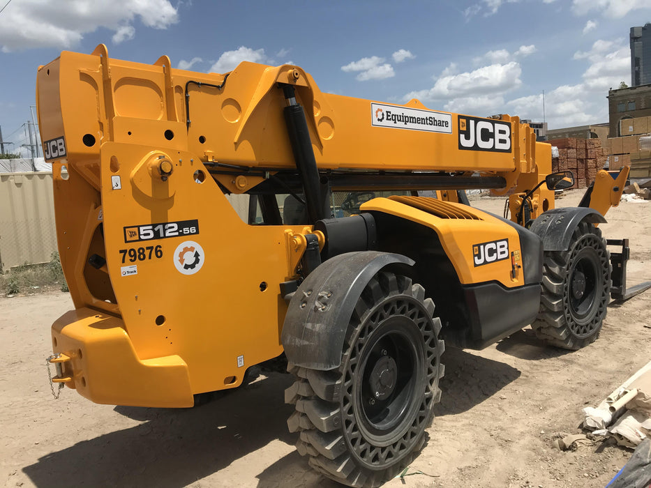 2020 JCB 512-56 Canopy, 74Hp, Solid Tires, Work Lights, Beacon, Aux Hydraulics, Back up Alarm, Lifting Eye, ES Decals