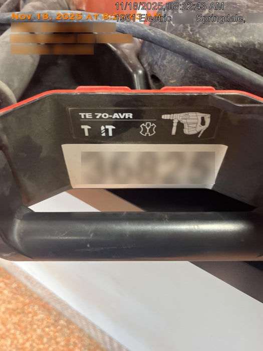 2019 HILTI TE 70-AVR