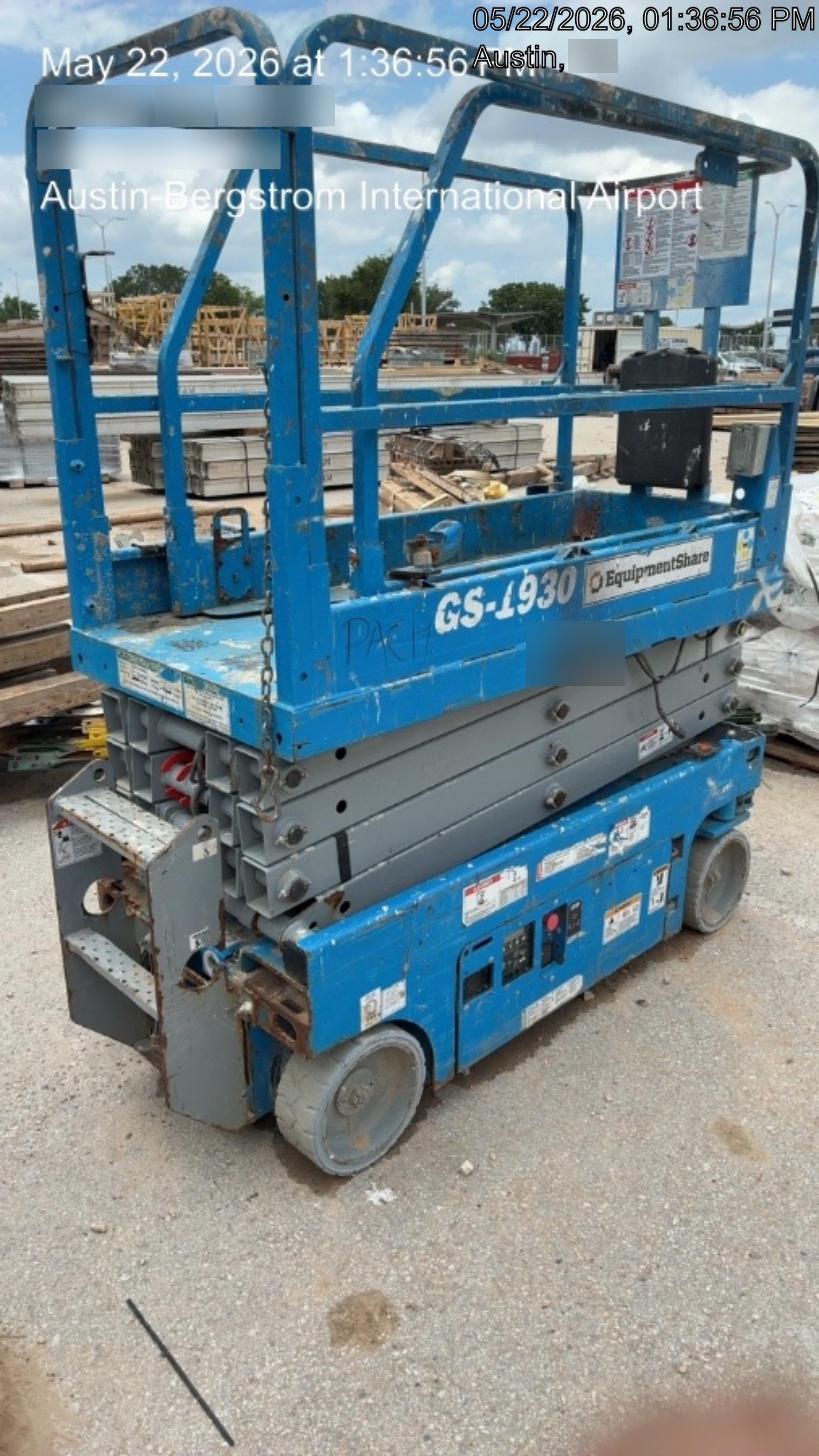 2019 Genie GS-1930 Fixed Rails with Chain Entry