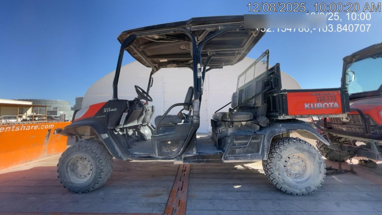 2020 Kubota RTV-X1140W-H Canopy, 4-Seater, Diesel, Windshield Acrylic Clear, LED Strobe, Backup Alarm