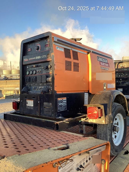 2021 Lincoln Electric Vantage 322 Vantage 322 Ready Pak 3 w/ Decals, ORANGE (includes trailer, cable rack, fender light kit) NO Telematics