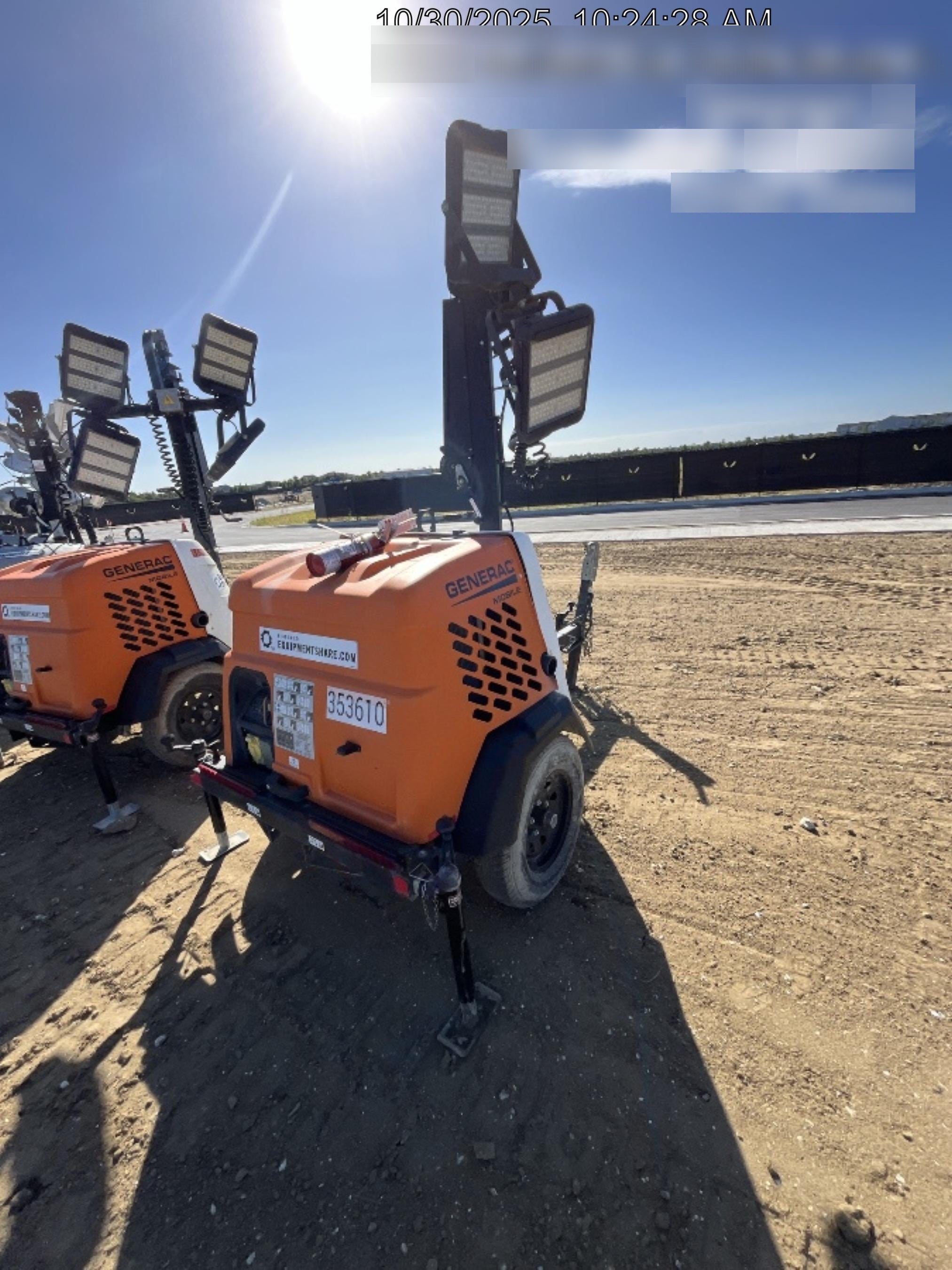 2023 Generac MLT2 Diesel, Flex Switch 120V Input, Powerzone Controller, (4) 320W LED Lights, 4kW Generator, 39.9 Gal Fuel Tank, 2" Ball, T3
