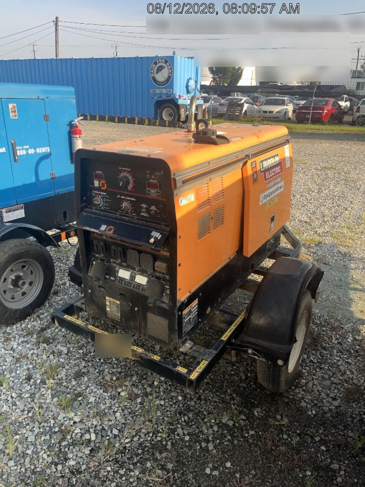 2021 Lincoln Electric Vantage 322 Vantage 322 Ready Pak 3 w/ Telematics & Decals, ORANGE (includes trailer, cable rack, fender light kit)