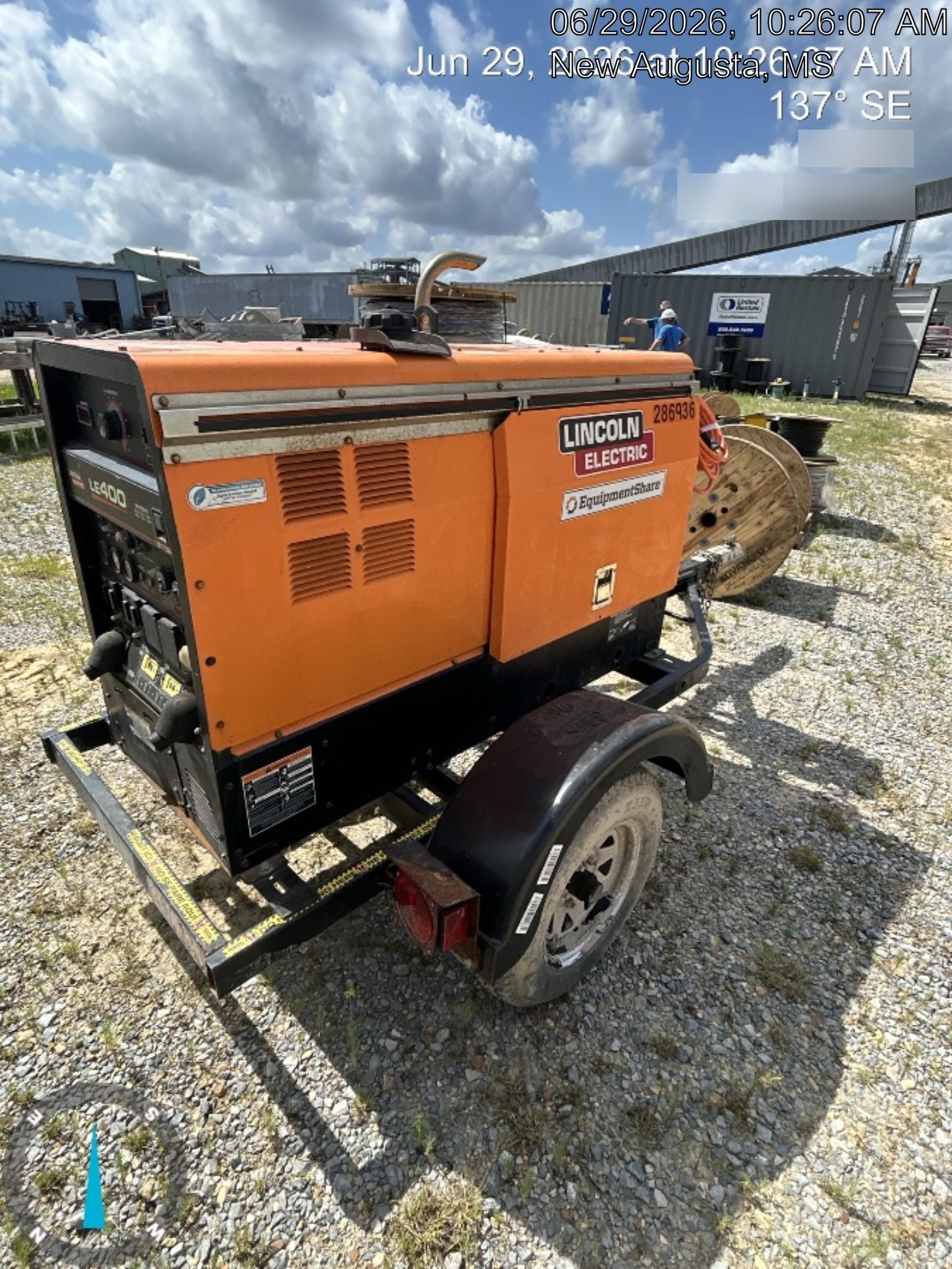 2022 Lincoln Electric LE400 Kubota V1505, Trlr, Cable Rack, Light Kit, ES Decals, T3