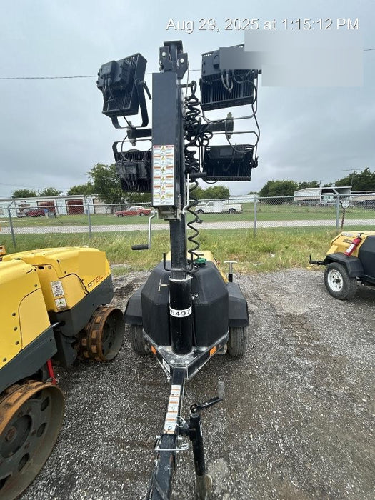 2022 Allmand NLV3GR (4) LED Light Fixture 350W, 23' Vertical Mast, 3kW Prime, Towable, ES Decals, T3