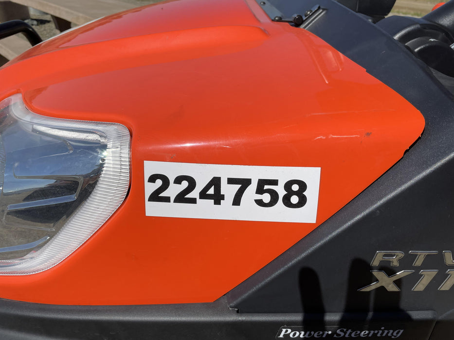 2022 Kubota RTV-X1140W-H Plastic Canopy, Windshield Acrylic Clear, LED Strobe Light, Wire Harness Kit, Back up Alarm