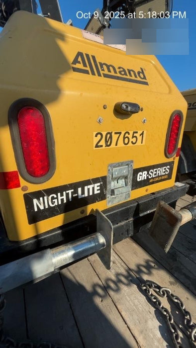 2022 Allmand NLV3GR (4) LED Light Fixture 350W, 23' Vertical Mast, 3kW Prime, Towable, Deep Sea L401, Leveling Jacks, Yanmar T4F 5.8hp