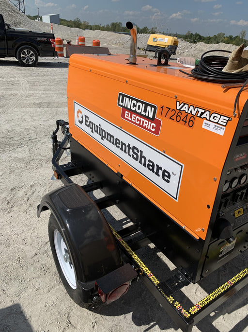 2021 Lincoln Electric Vantage 322 Vantage 322 Ready Pak 3 w/ Decals, ORANGE (includes trailer, cable rack, fender light kit) NO Telematics