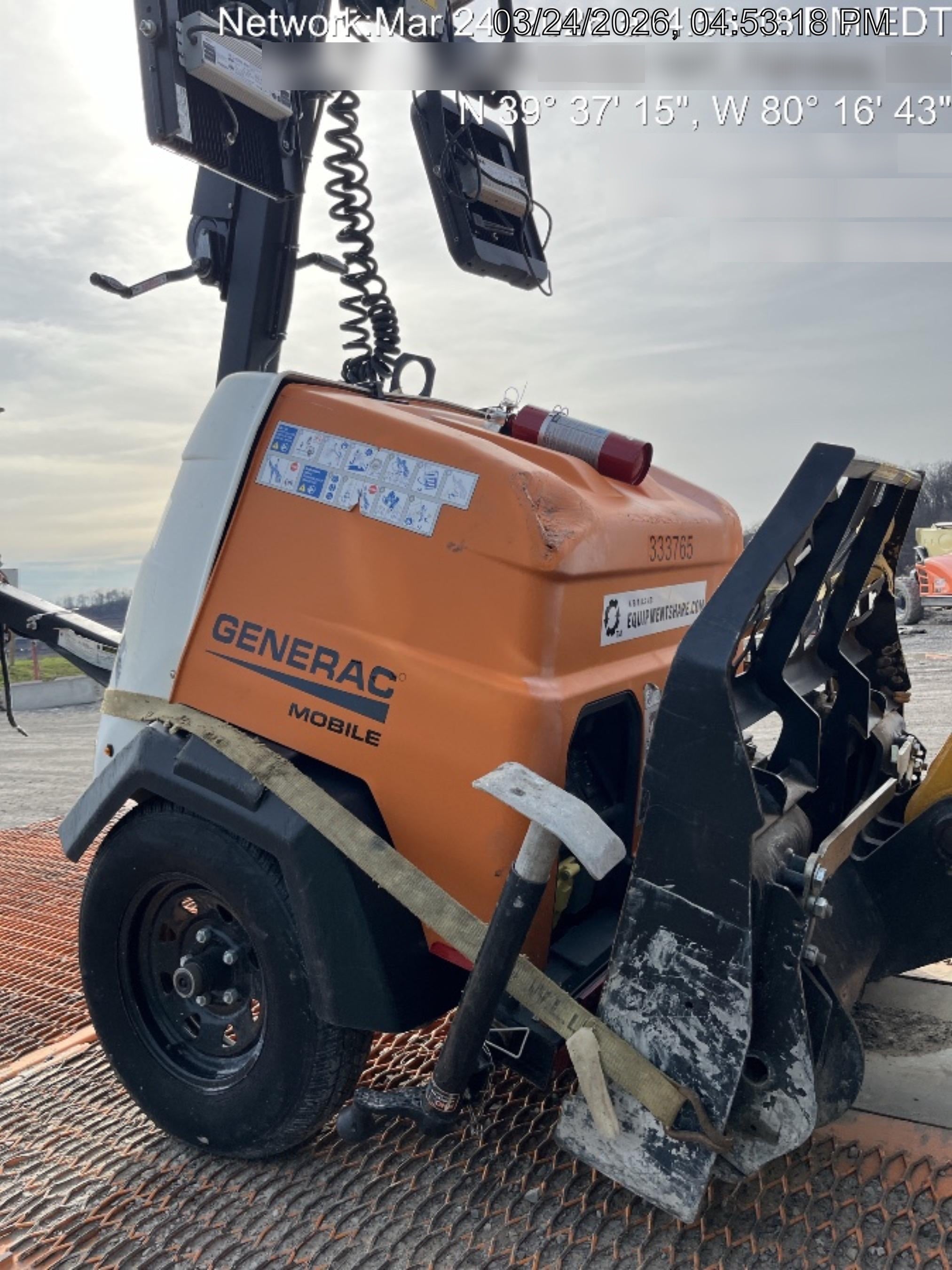 2023 Generac MLT2 Diesel, Flex Switch 120V Input, Powerzone Controller, (4) 320W LED Lights, 4kW Generator, 39.9 Gal Fuel Tank, 2" Ball, T3