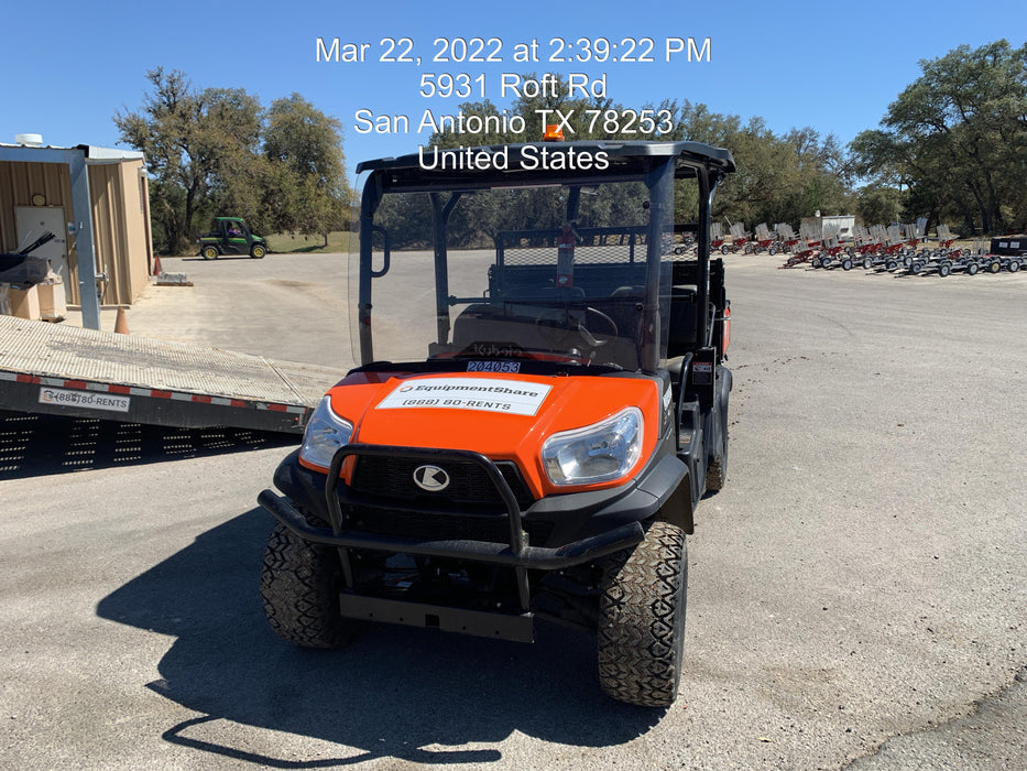 2022 Kubota RTV-X1140W-H Plastic Canopy, Windshield Acrylic Clear, LED Strobe Light, Wire Harness Kit, Back up Alarm